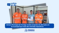 Câmara Municipal de Formiga recebe proposta de alteração em lei municipal que trata das emendas impositivas