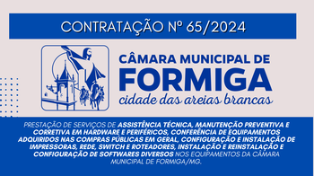 CONTRAÇÃO Nº 65/2024 – Publicado em: 11 de dezembro de 2024 CONTRAÇÃO Nº 65/2024 – Publicado em: 11 de dezembro de 2024