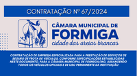 CONTRATAÇÃO DE Nº 67/2024 – Publicado em: 18 de dezembro de 2024