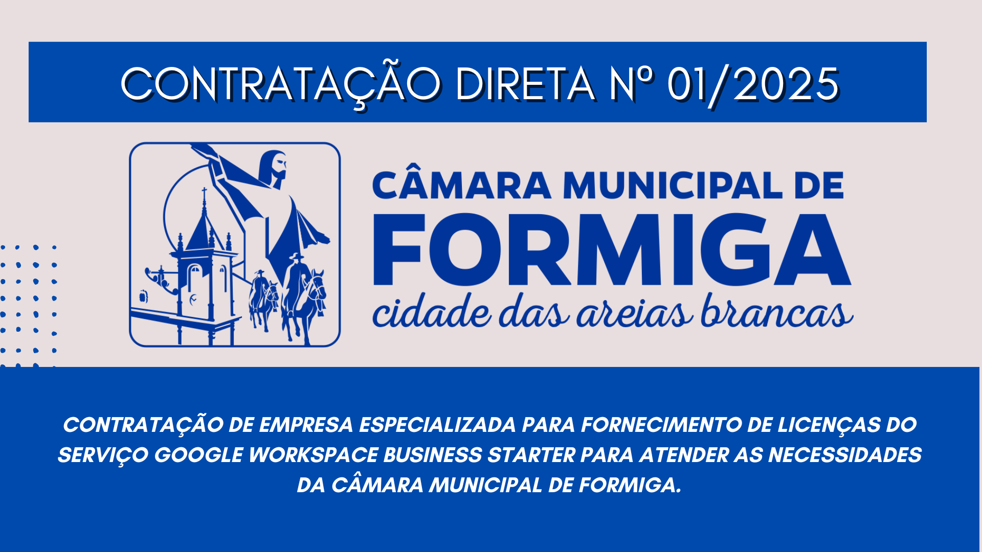 CONTRATAÇÃO DIRETA- 01/2025 - Publicado em: 6 de fevereiro de 2025