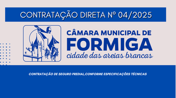 CONTRATAÇÃO DIRETA 04/2025 – Contratação de seguro predial, conforme especificações técnicas - Publicado em: 6 de fevereiro de 2025 CONTRATAÇÃO DIRETA 04/2025 – Contratação de seguro predial, conforme especificações técnicas - Publicado em: 6 de fevereiro de 2025