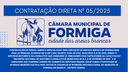 CONTRATAÇÃO DIRETA DE Nº 05/2025  - Publicado em: 6 de fevereiro de 2025