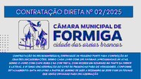 CONTRATAÇÃO DIRETA Nº 02/2025 - Publicado em: 6 de fevereiro de 2025
