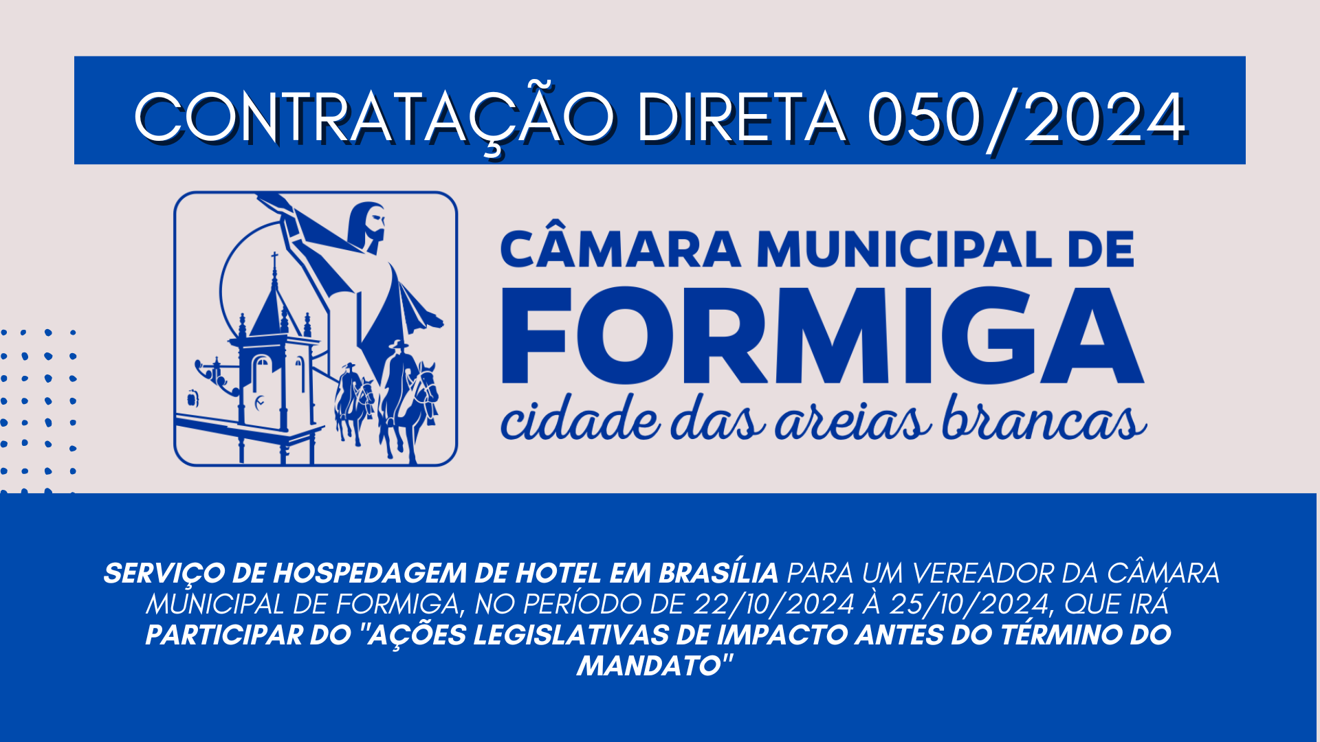 CONTRATAÇÃO DIRETA Nº 50/2024 – Publicado em: 23 de setembro de 2024