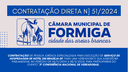 CONTRATAÇÃO DIRETA Nº 51/2024 – Publicado em: 10 de outubro de 2024
