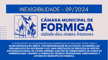 CONTRATAÇÃO INEXIGILIDADE 09/2024 – Publicado em: 1 de agosto de 2024 CONTRATAÇÃO INEXIGILIDADE 09/2024 – Publicado em: 1 de agosto de 2024