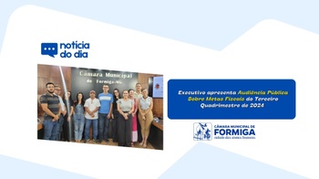 Executivo apresenta Audiência Pública Sobre Metas Fiscais do Terceiro Quadrimestre de 2024 - Publicado em: 26 de fevereiro de 2025 Executivo apresenta Audiência Pública Sobre Metas Fiscais do Terceiro Quadrimestre de 2024 - Publicado em: 26 de fevereiro de 2025