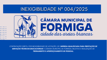 INEXIGIBILIDADE 04/2025 – Data: 28 de fevereiro de 2025 INEXIGIBILIDADE 04/2025 – Data: 28 de fevereiro de 2025