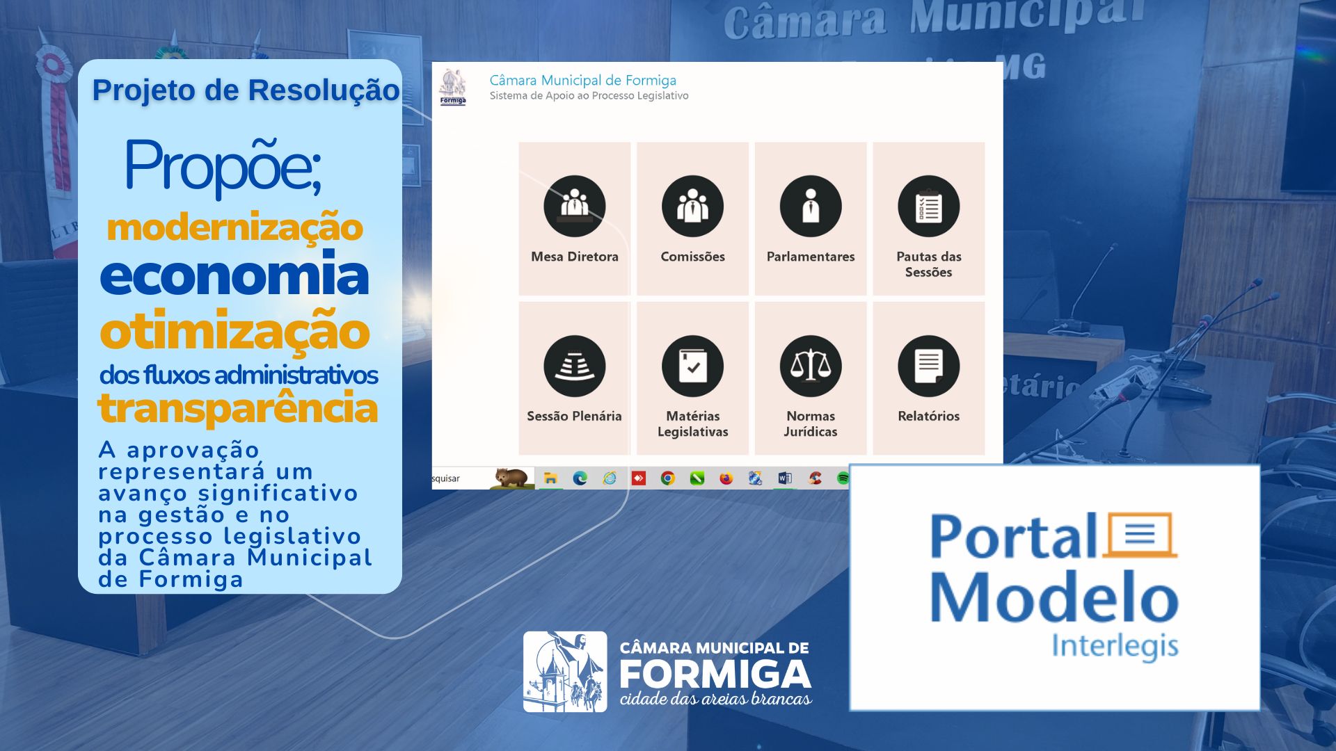 Mesa Diretora entra com Projeto de Resolução para alterar Softwares de Processos Legislativos fornecidos pelo senado - Publicado em: 22 de outubro de 2024