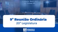 PAUTA DA 9ª SESSÃO ORFINÁRIA – 20ª LEGISLATURA – DIA 31/03/2025