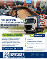 Placas nas entradas de Formiga vão orientar veículos de carga e reforçar segurança no trânsito