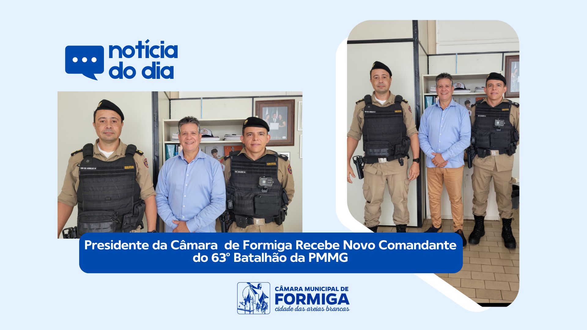 𝐏𝐫𝐞𝐬𝐢𝐝𝐞𝐧𝐭𝐞 𝐝𝐚 𝐂𝐚̂𝐦𝐚𝐫𝐚 𝐌𝐮𝐧𝐢𝐜𝐢𝐩𝐚𝐥 𝐝𝐞 𝐅𝐨𝐫𝐦𝐢𝐠𝐚 𝐑𝐞𝐜𝐞𝐛𝐞 𝐍𝐨𝐯𝐨 𝐂𝐨𝐦𝐚𝐧𝐝𝐚𝐧𝐭𝐞 𝐝𝐨 𝟔𝟑𝐨 𝐁𝐚𝐭𝐚𝐥𝐡𝐚̃𝐨 𝐝𝐚 𝐏𝐌𝐌𝐆 - Publicado em: 7 de janeiro de 2025