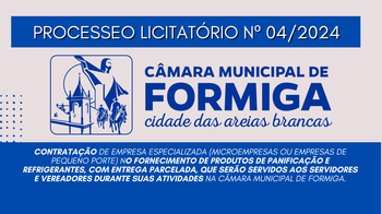 PROCESSO LICITATÓRIO Nº 04/2024 – Publicado em: 12 de dezembro de 2024 PROCESSO LICITATÓRIO Nº 04/2024 – Publicado em: 12 de dezembro de 2024