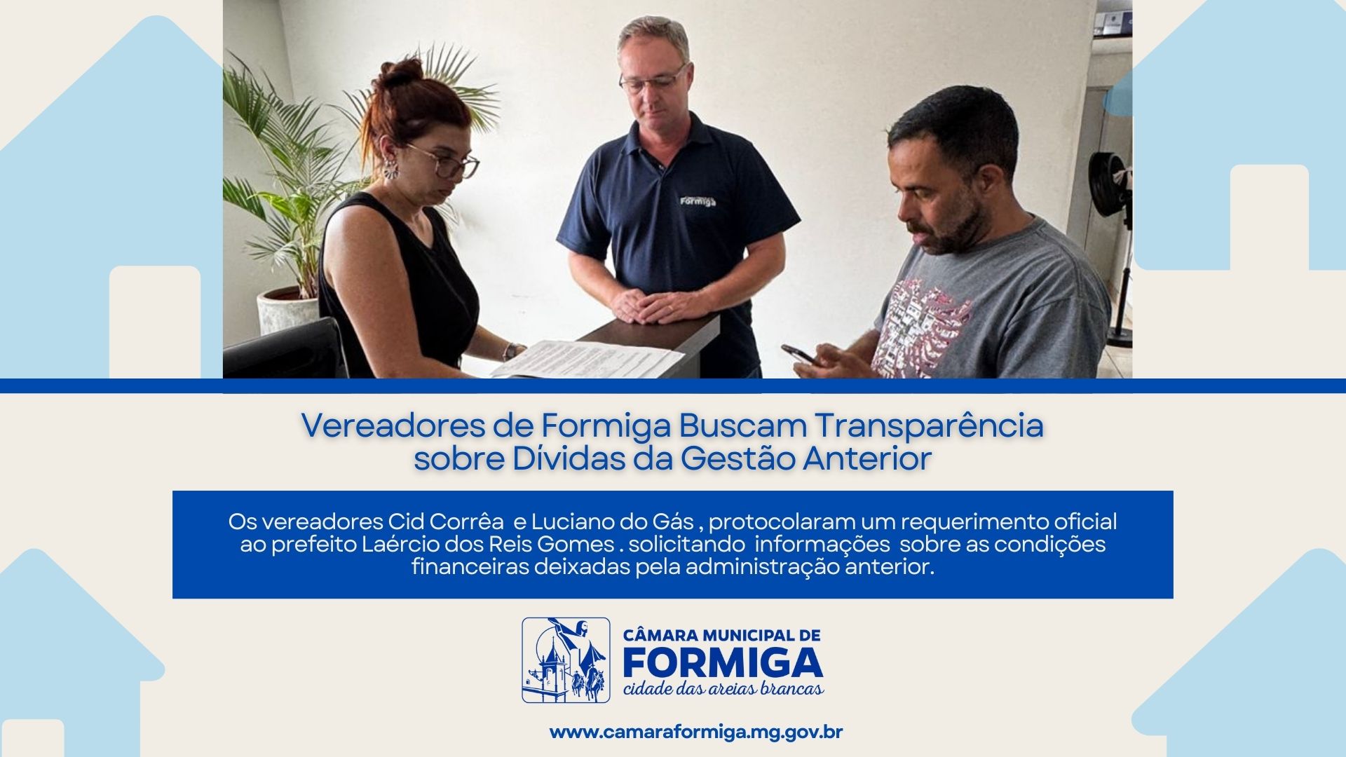 Vereadores de Formiga Buscam Transparência sobre Dívidas da Gestão Anterior - Publicado em: 7 de janeiro de 2025