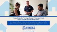 Vereadores de Formiga Buscam Transparência sobre Dívidas da Gestão Anterior - Publicado em: 7 de janeiro de 2025