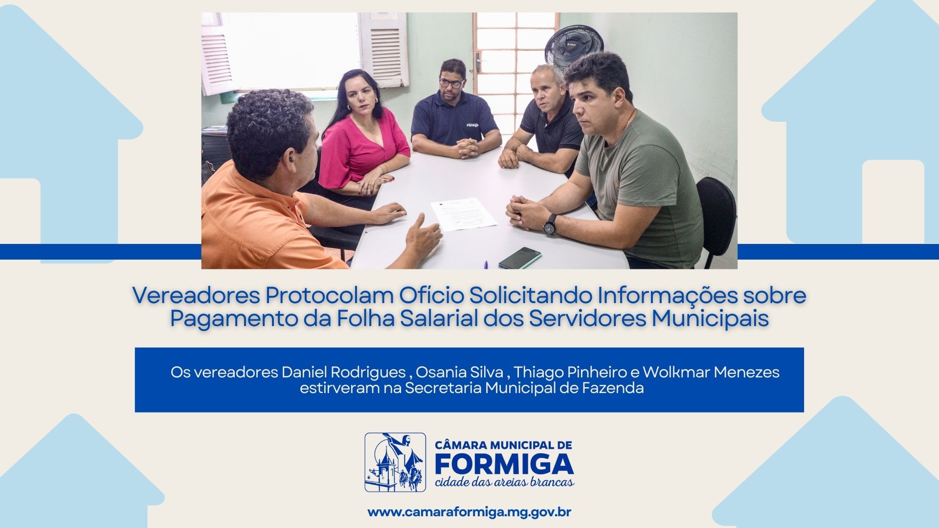 Vereadores Protocolam Ofício Solicitando Informações sobre Pagamento da Folha Salarial dos Servidores Municipais - Publicado em: 10 de janeiro de 2025